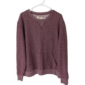 American Exchange Men's XL Burgundy Heathered Crewneck Sweatshirt Pullover Top